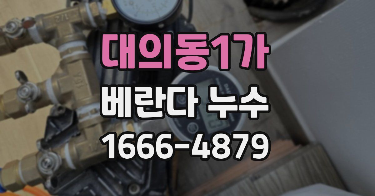 대의동1가 베란다 누수