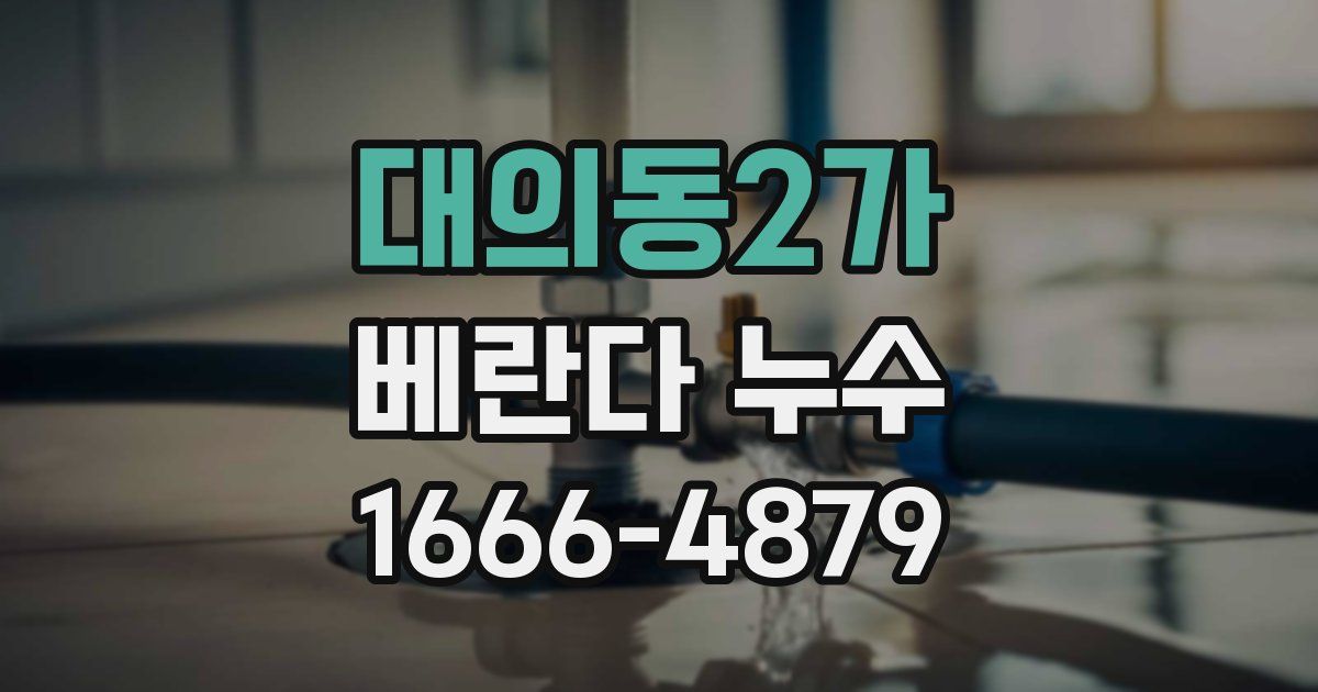 대의동2가 베란다 누수