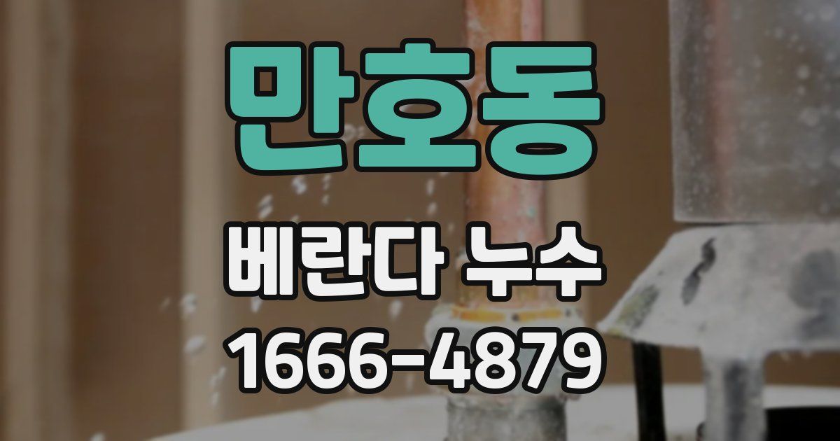 만호동 베란다 누수