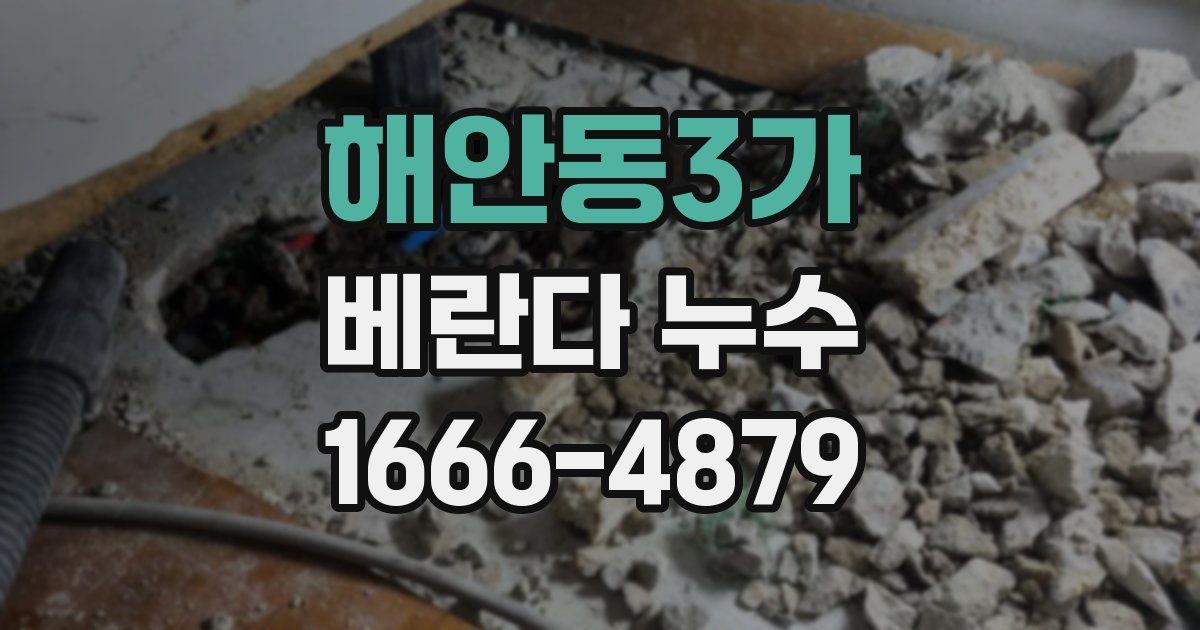 해안동3가 베란다 누수