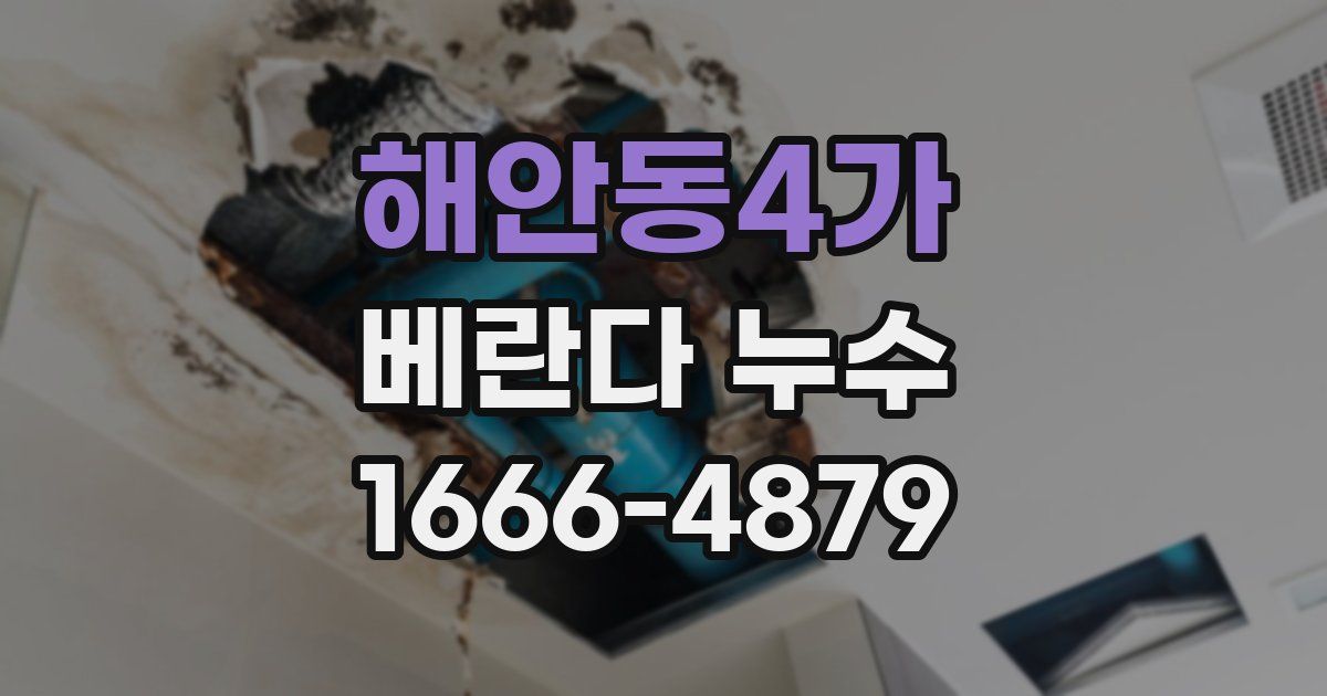 해안동4가 베란다 누수