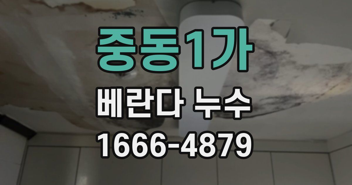 중동1가 베란다 누수