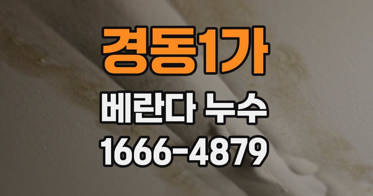 경동1가 베란다 누수