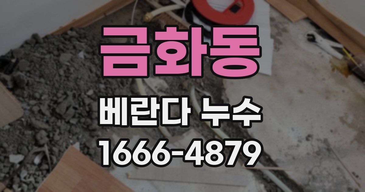 금화동 베란다 누수