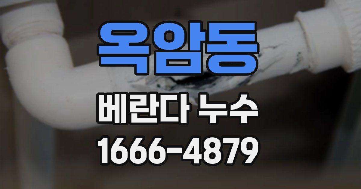 옥암동 베란다 누수