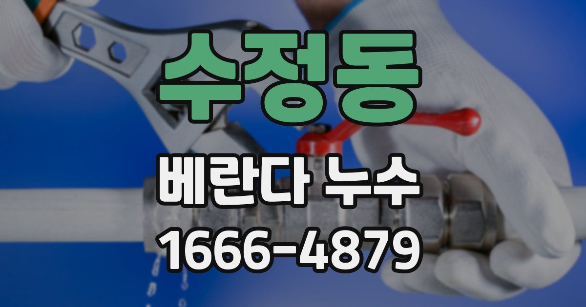 수정동 베란다 누수