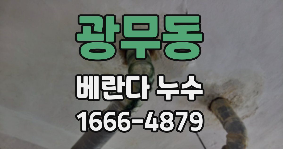 광무동 베란다 누수