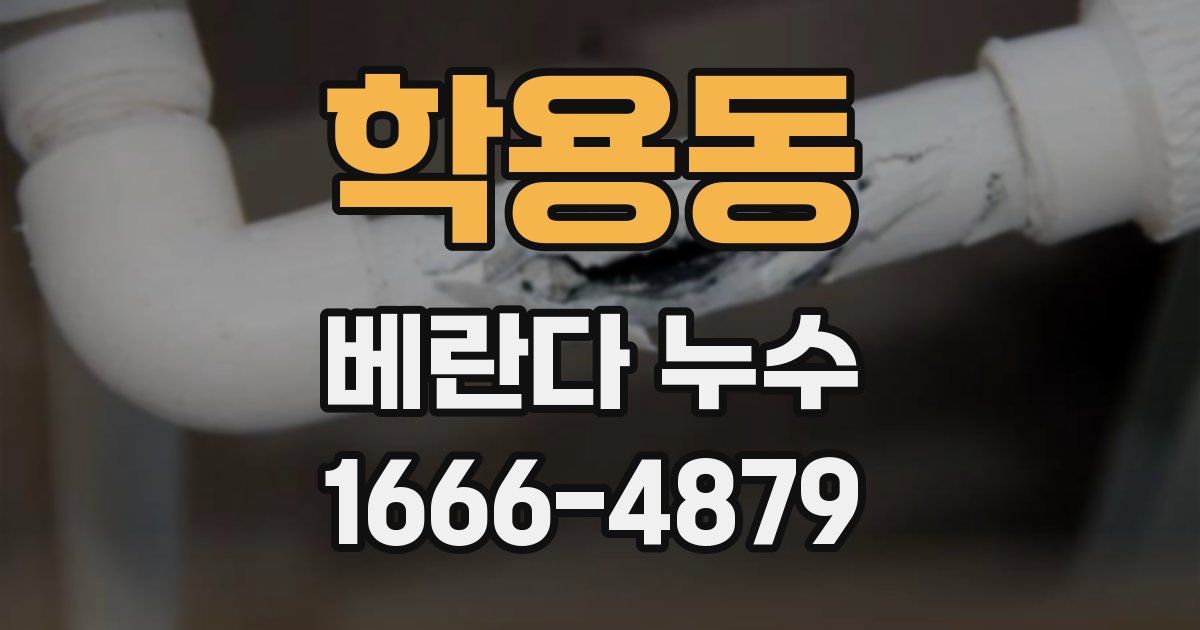 학용동 베란다 누수