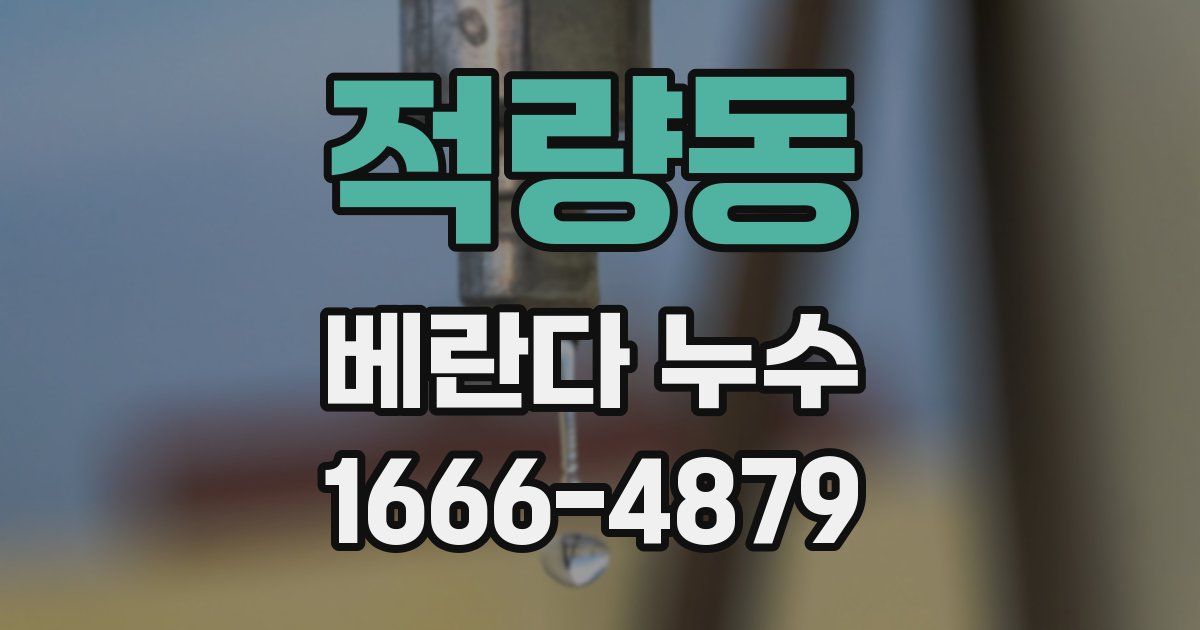 적량동 베란다 누수