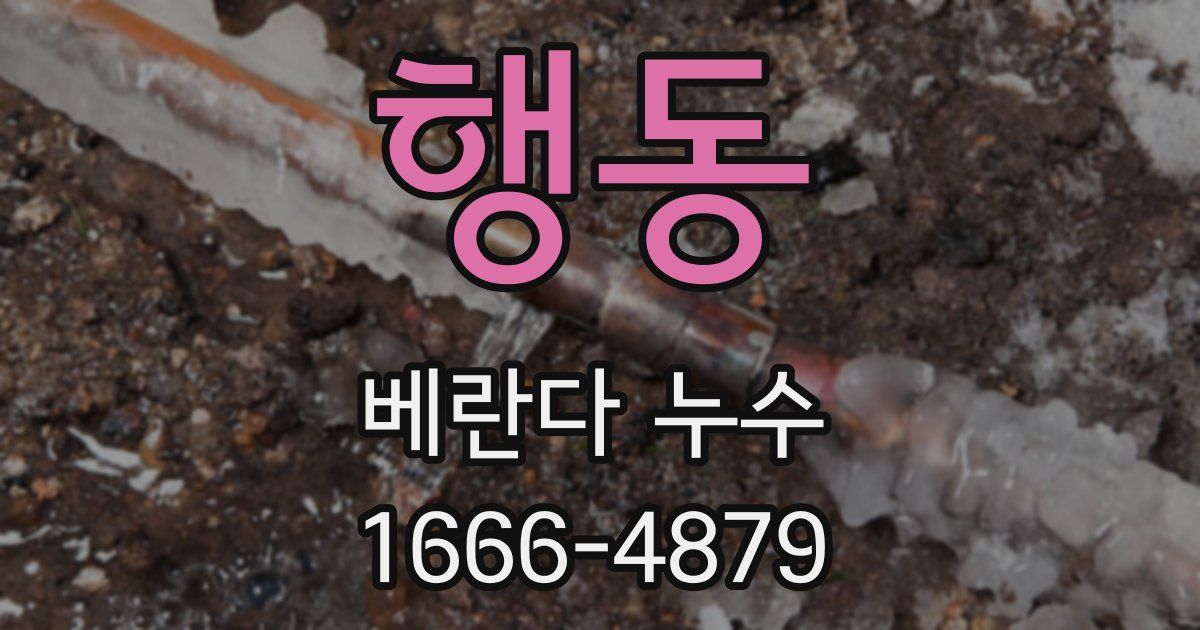 행동 베란다 누수