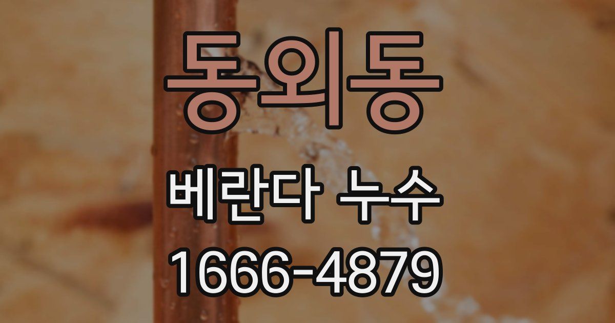 동외동 베란다 누수