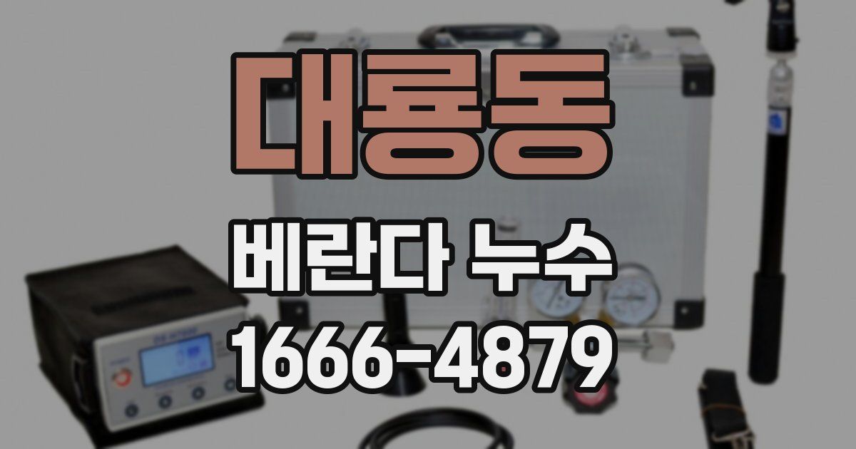 대룡동 베란다 누수