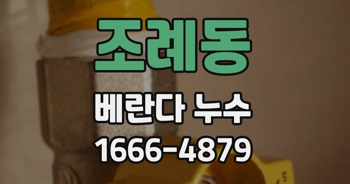 조례동 베란다 누수
