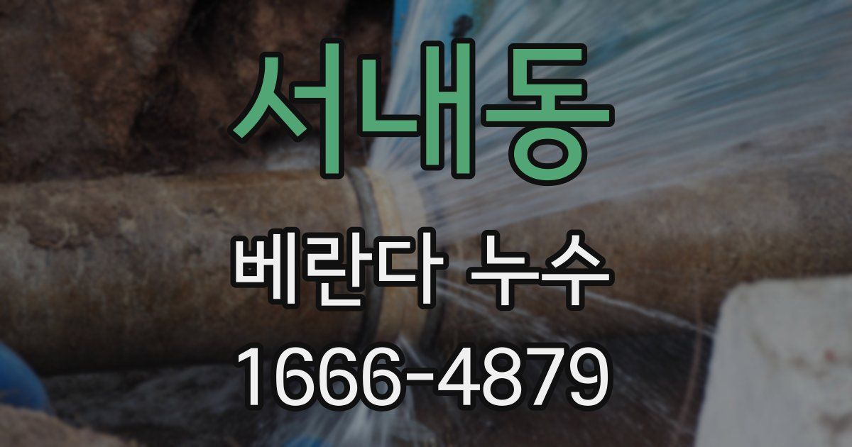 서내동 베란다 누수