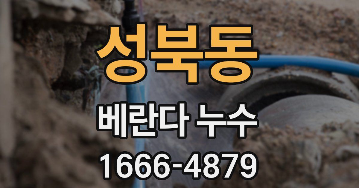 성북동 베란다 누수