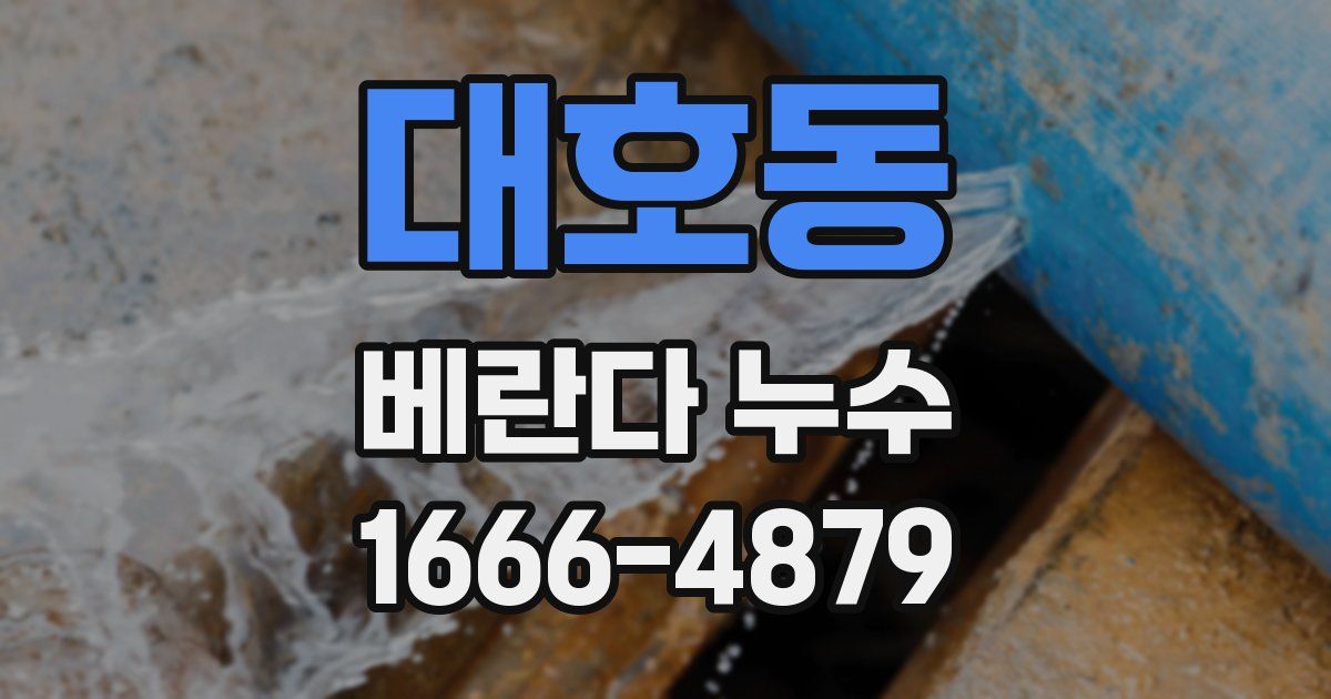 대호동 베란다 누수