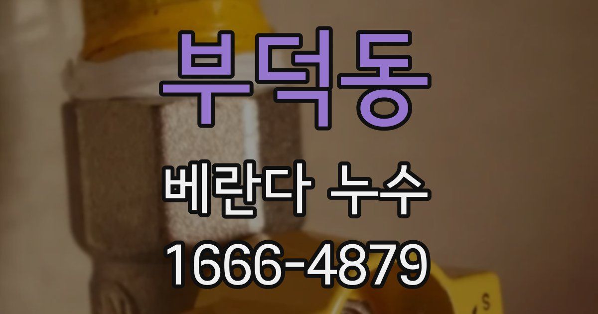 부덕동 베란다 누수
