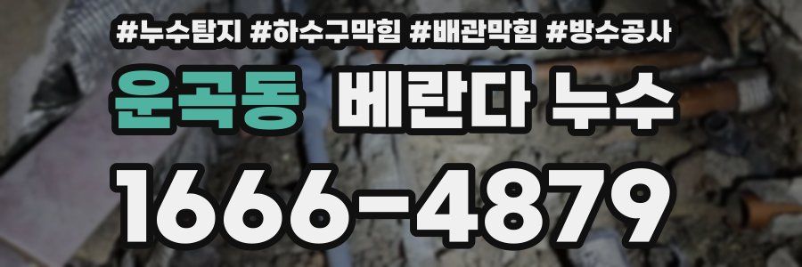 운곡동 베란다 누수