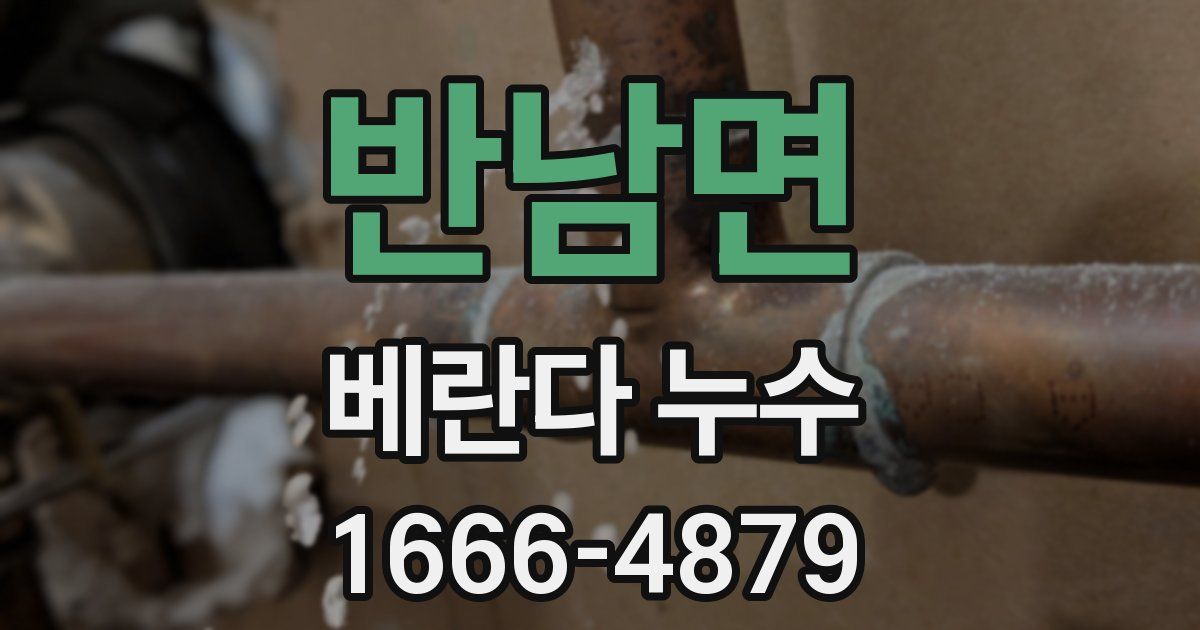 반남면 베란다 누수