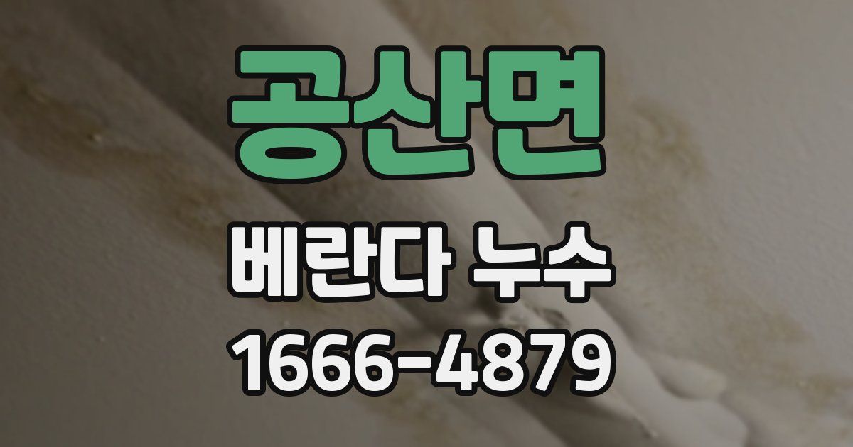 공산면 베란다 누수