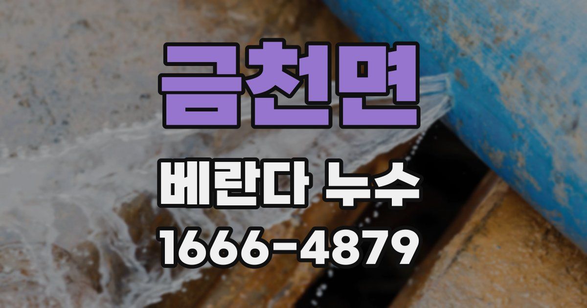 금천면 베란다 누수