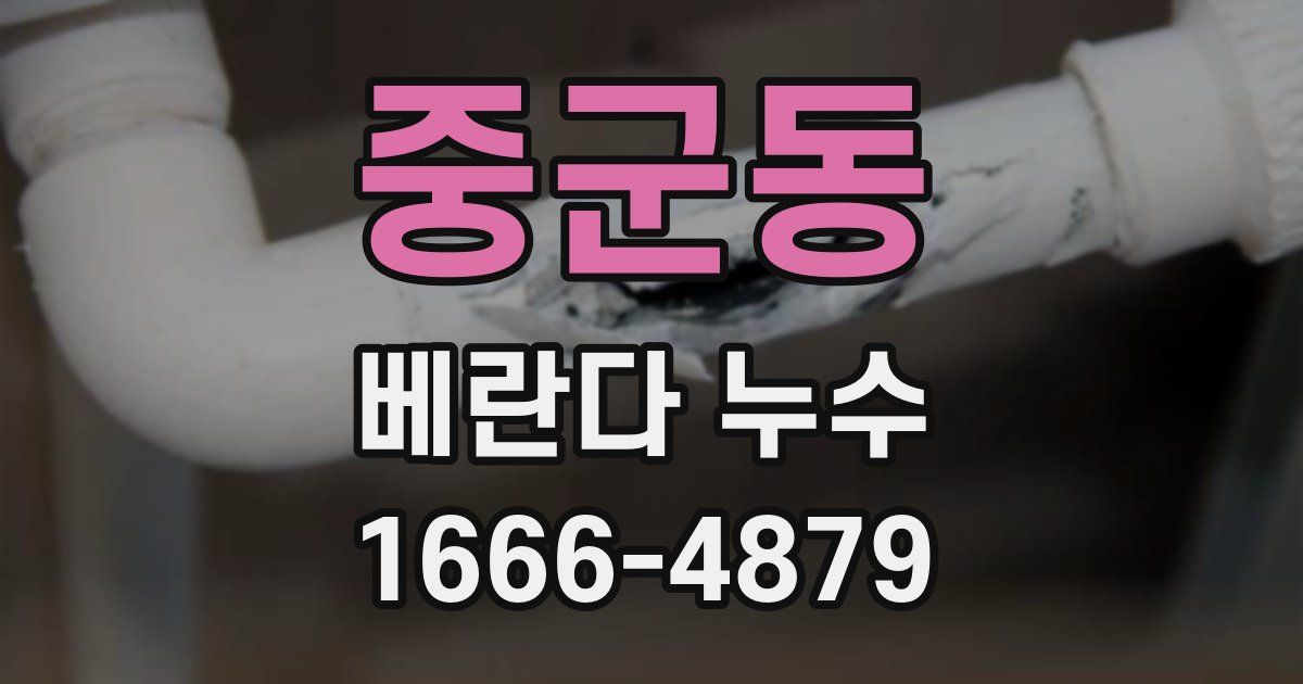 중군동 베란다 누수