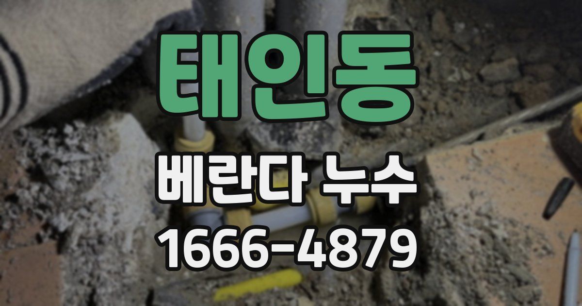 태인동 베란다 누수