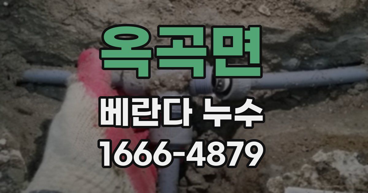 옥곡면 베란다 누수