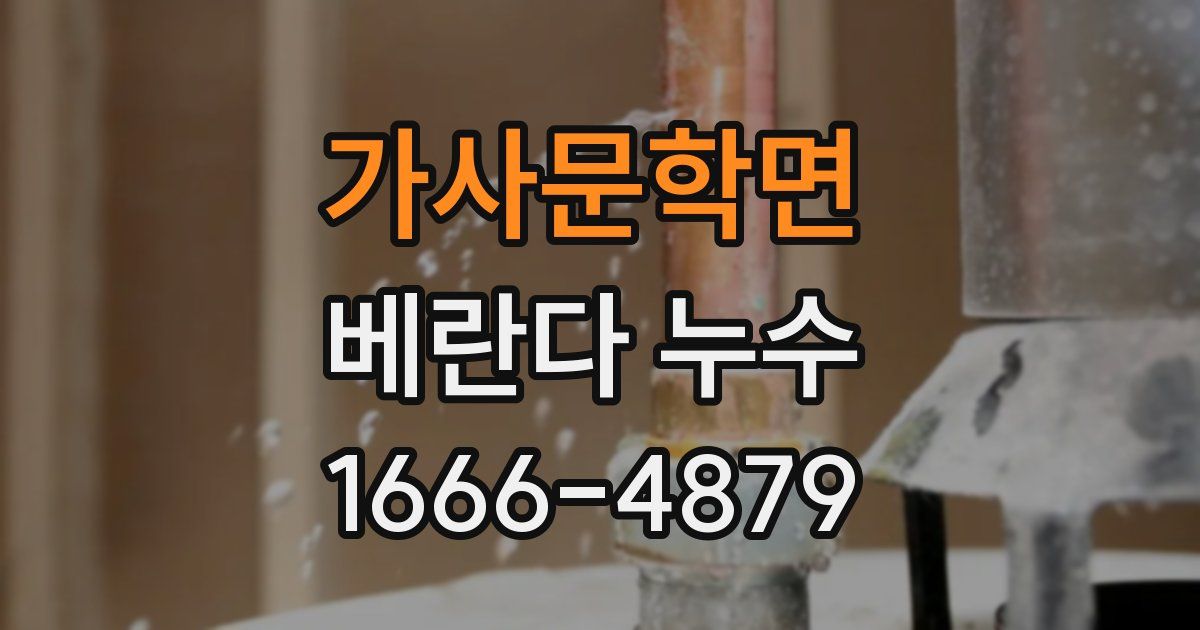 가사문학면 베란다 누수