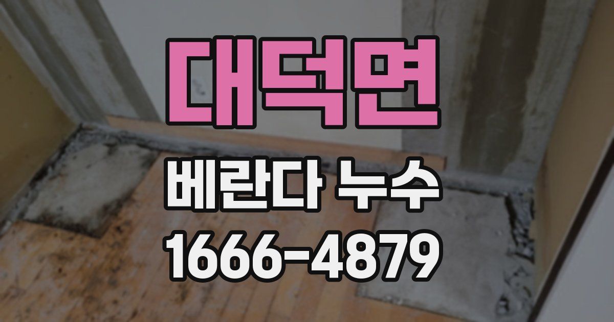 대덕면 베란다 누수