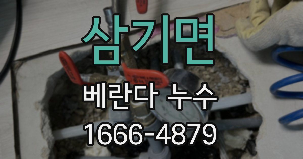 삼기면 베란다 누수