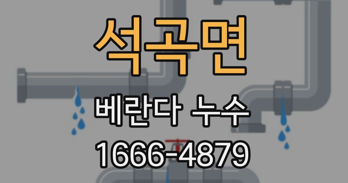 석곡면 베란다 누수