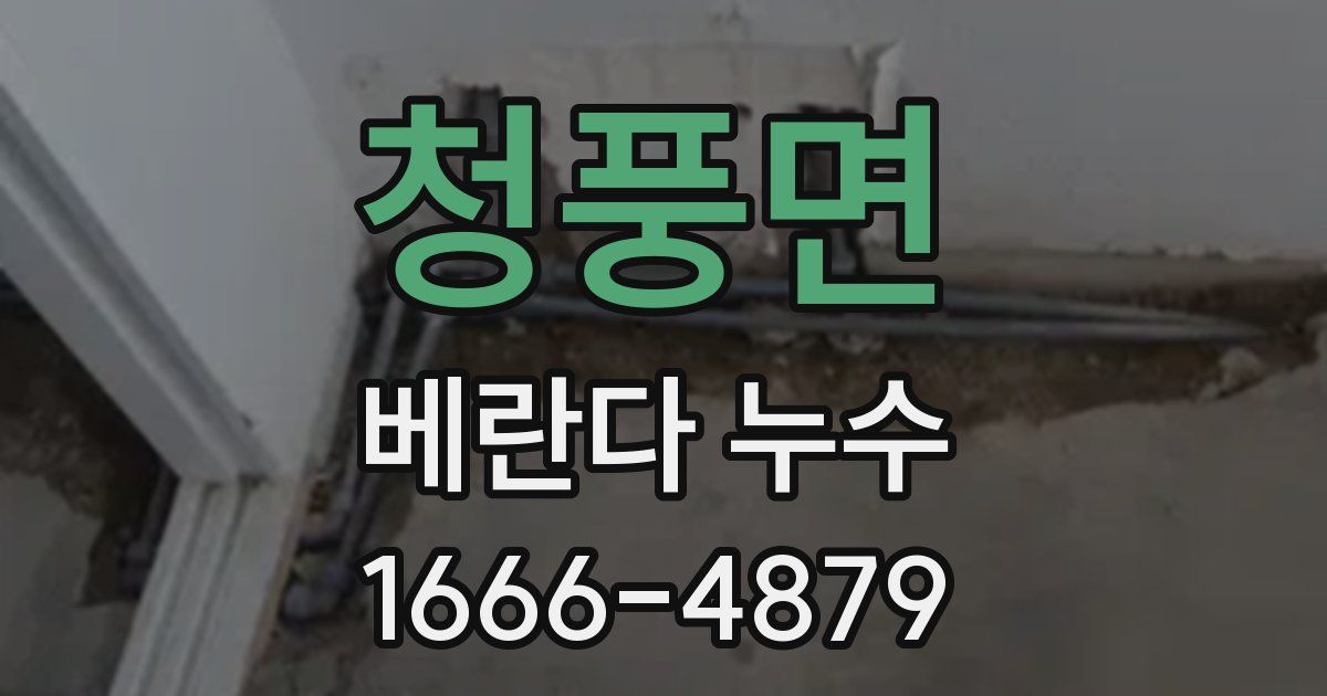 청풍면 베란다 누수
