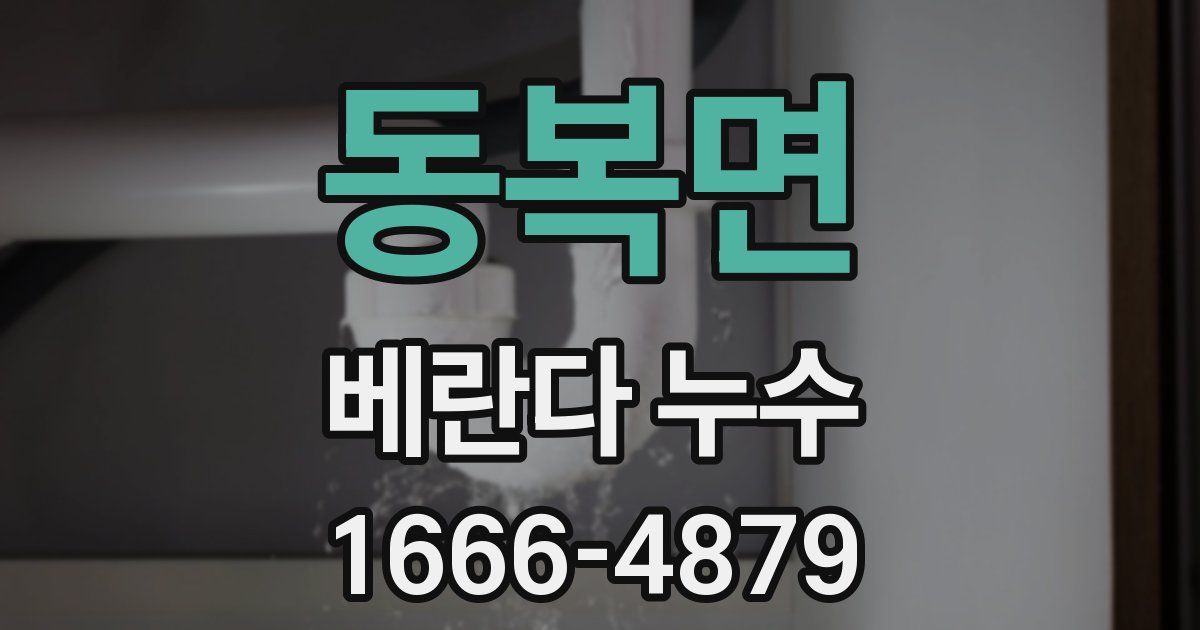 동복면 베란다 누수