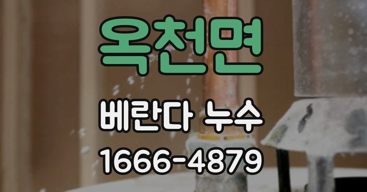 옥천면 베란다 누수