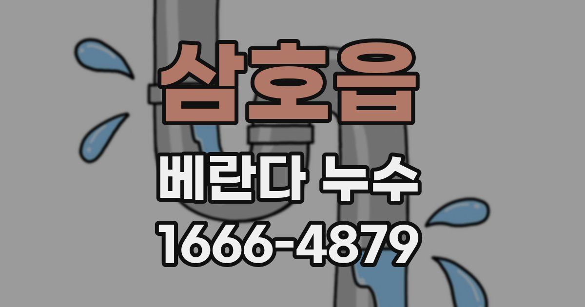 삼호읍 베란다 누수