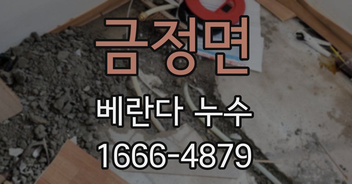 금정면 베란다 누수