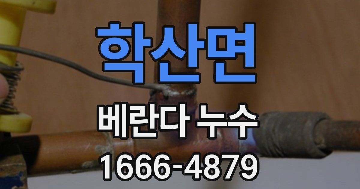 학산면 베란다 누수