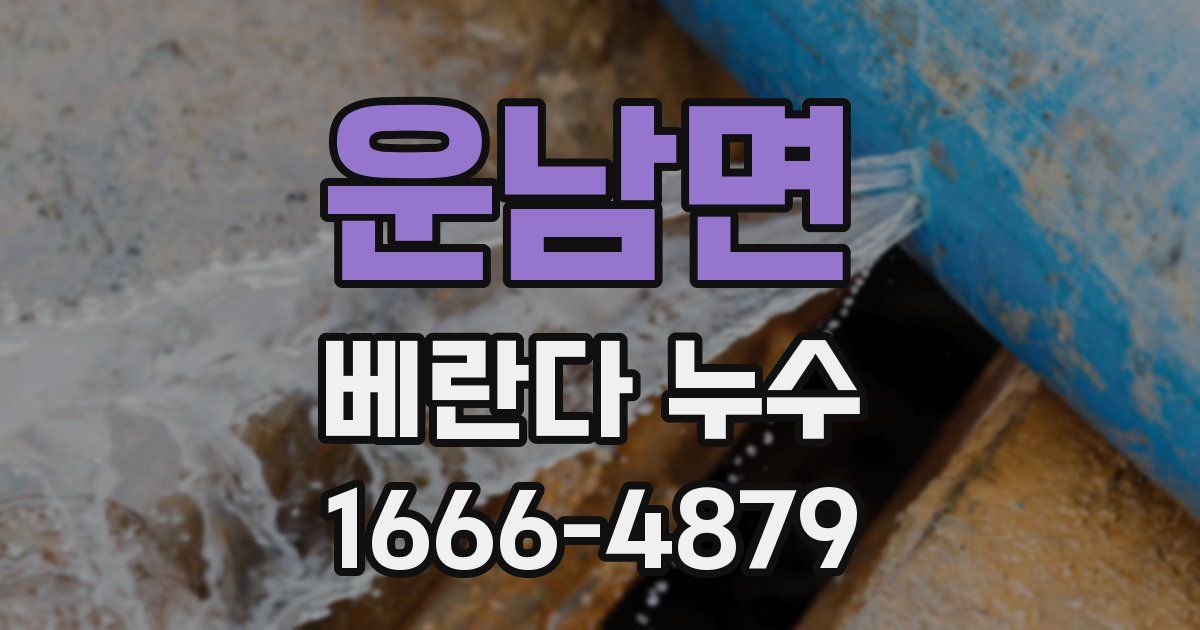 운남면 베란다 누수