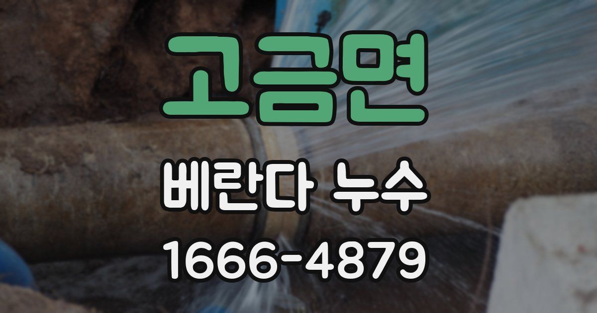 고금면 베란다 누수