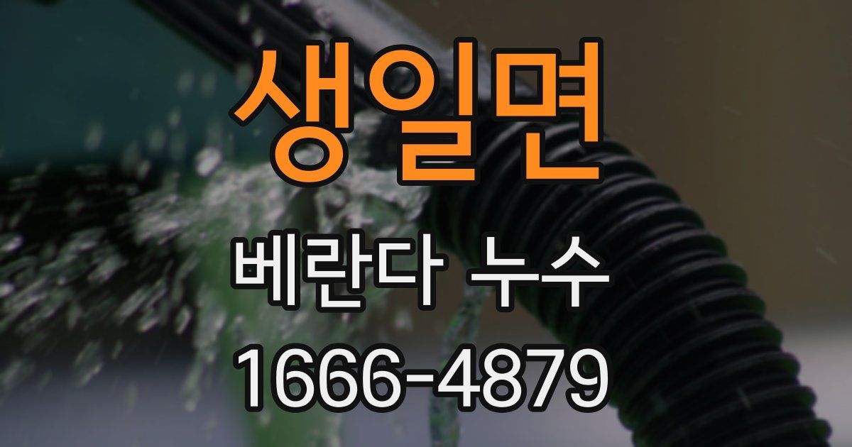 생일면 베란다 누수