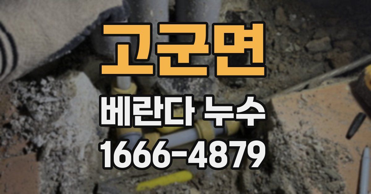 고군면 베란다 누수