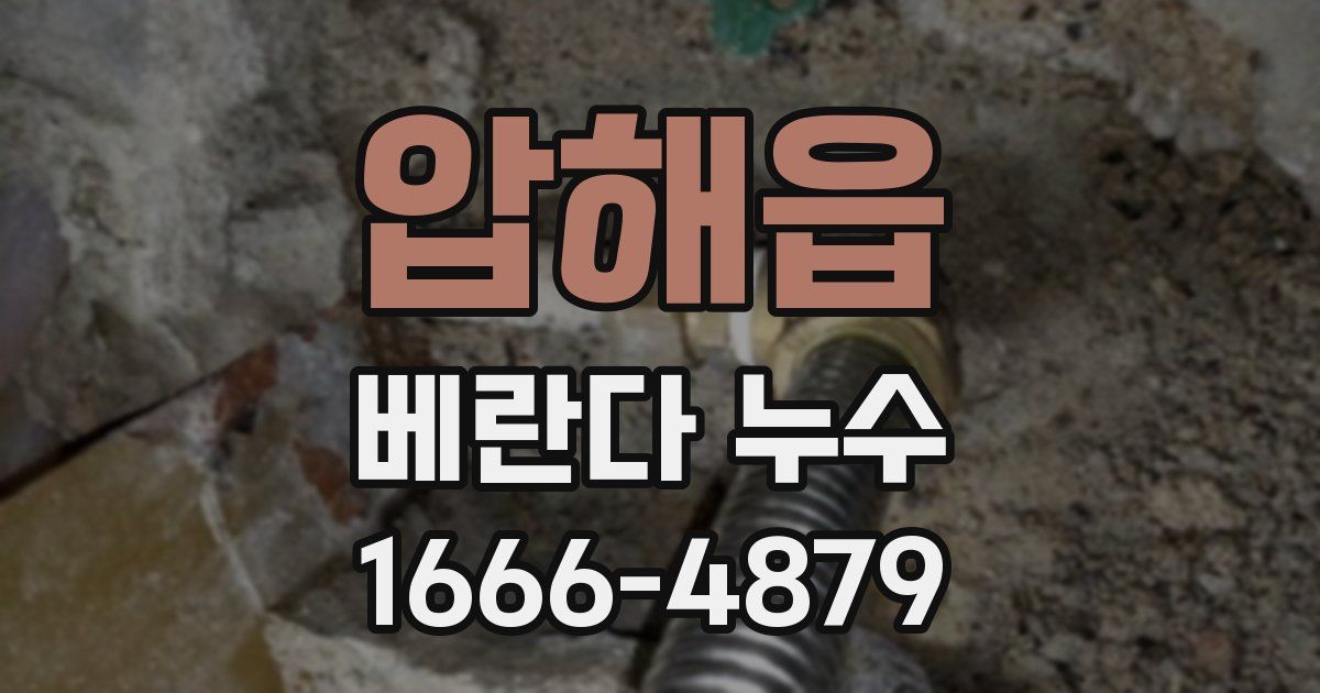 압해읍 베란다 누수