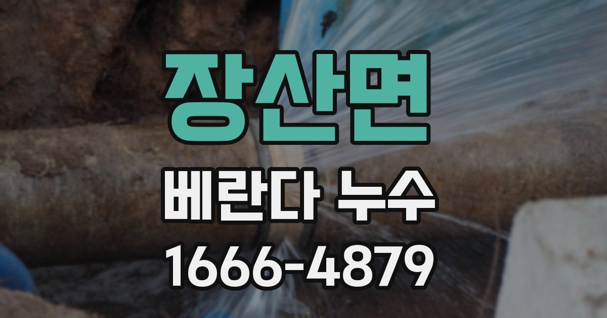 장산면 베란다 누수
