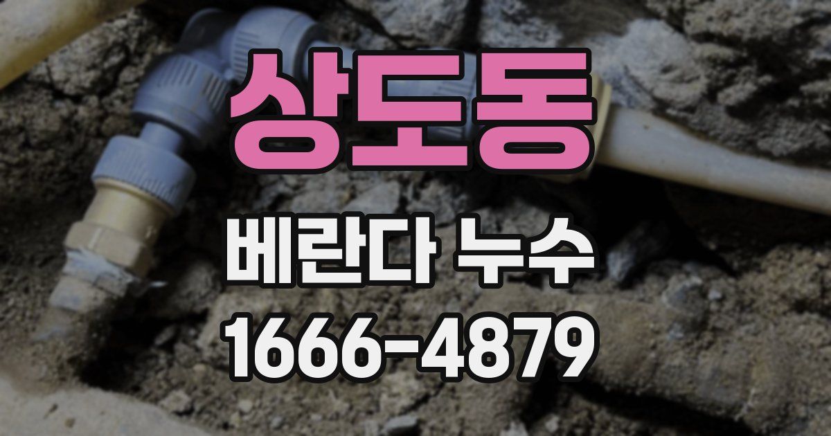 상도동 베란다 누수