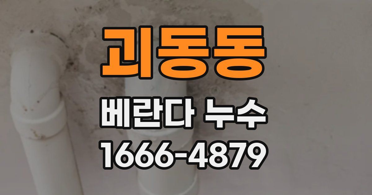 괴동동 베란다 누수