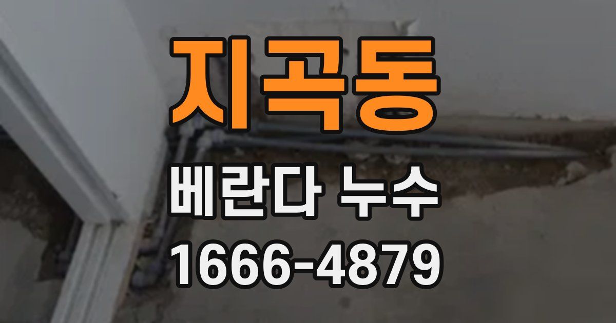 지곡동 베란다 누수