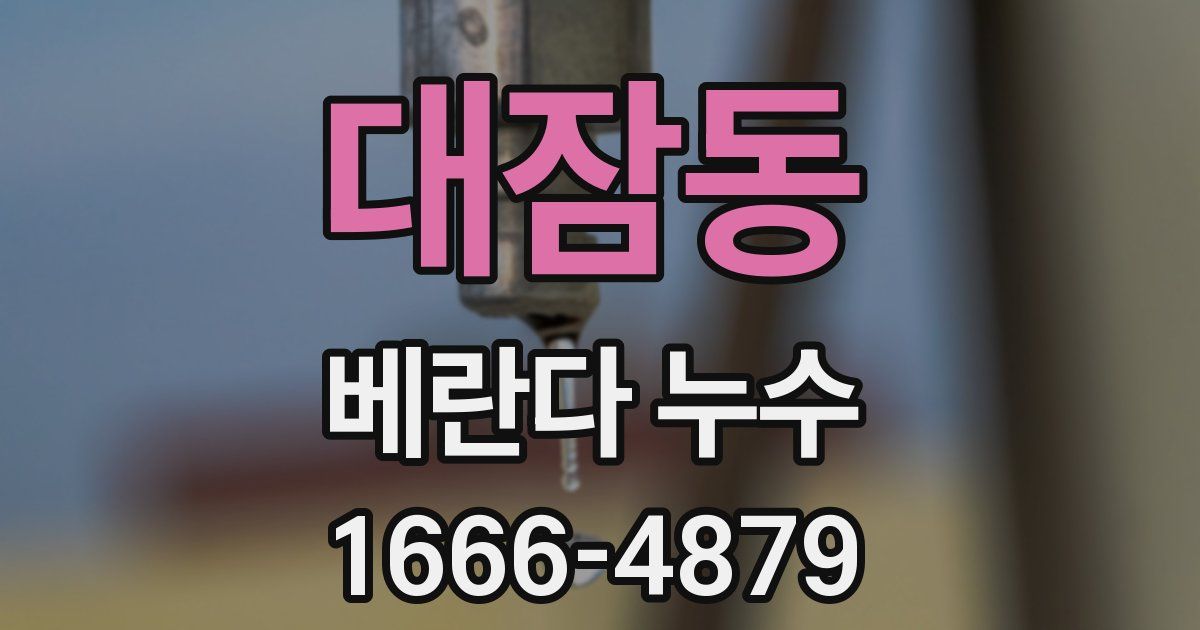 대잠동 베란다 누수