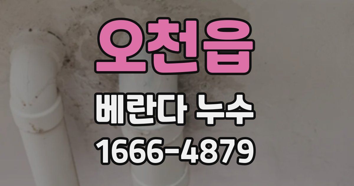 오천읍 베란다 누수