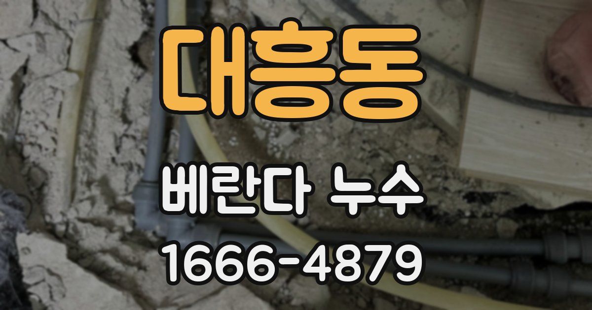 대흥동 베란다 누수